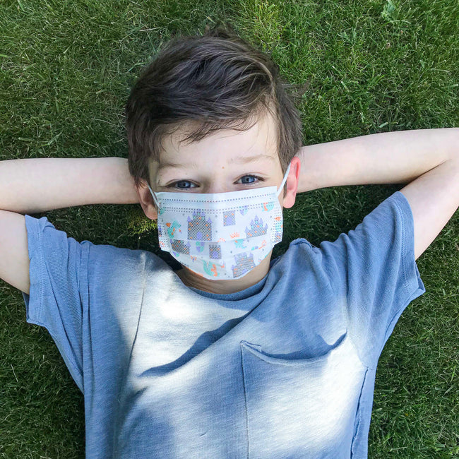 Kid's Face Mask (6 - 12 years) - Camouflage, Skateboards, & Paint Splatter - 10 pack - Dr Talbot's US