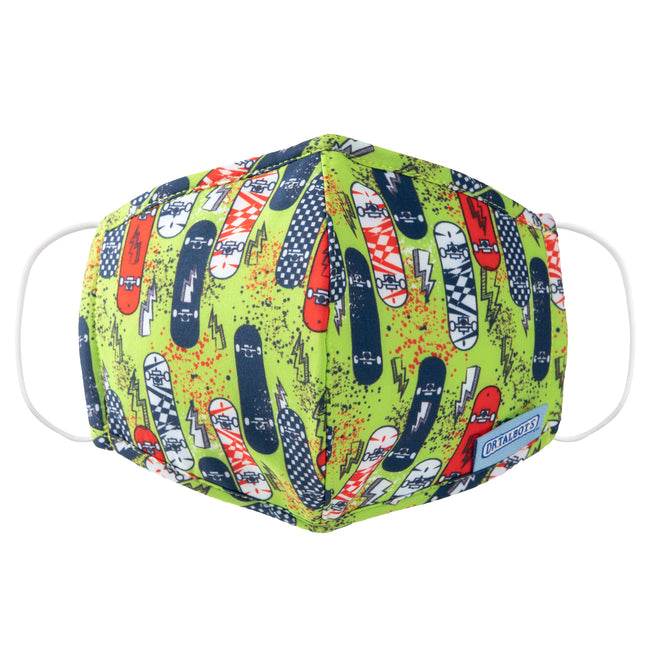 Cloth Face Mask - Ages 6-12 - 1 pack - Skateboards - Dr Talbot's US