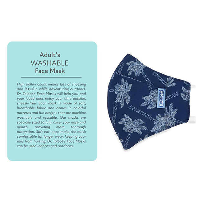 Adult Cup-style Cloth Mask - 1 pack - Palm Trees - Dr Talbot's US