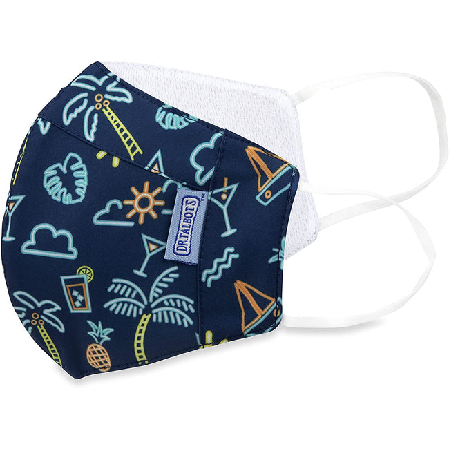 Adult Cup-style Cloth Mask - 1 pack - Tropical Neon Lights - Dr Talbot's US