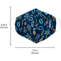 Adult Cup-style Cloth Mask - 1 pack - Tropical Neon Lights - Dr Talbot's US