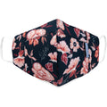 Adult Cup-style Cloth Mask - 1 pack - Pink Flowers on Navy - Dr Talbot's US