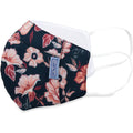 Adult Cup-style Cloth Mask - 1 pack - Pink Flowers on Navy - Dr Talbot's US
