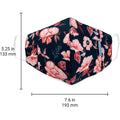 Adult Cup-style Cloth Mask - 1 pack - Pink Flowers on Navy - Dr Talbot's US
