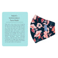 Adult Cup-style Cloth Mask - 1 pack - Pink Flowers on Navy - Dr Talbot's US
