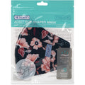 Adult Cup-style Cloth Mask - 1 pack - Pink Flowers on Navy - Dr Talbot's US
