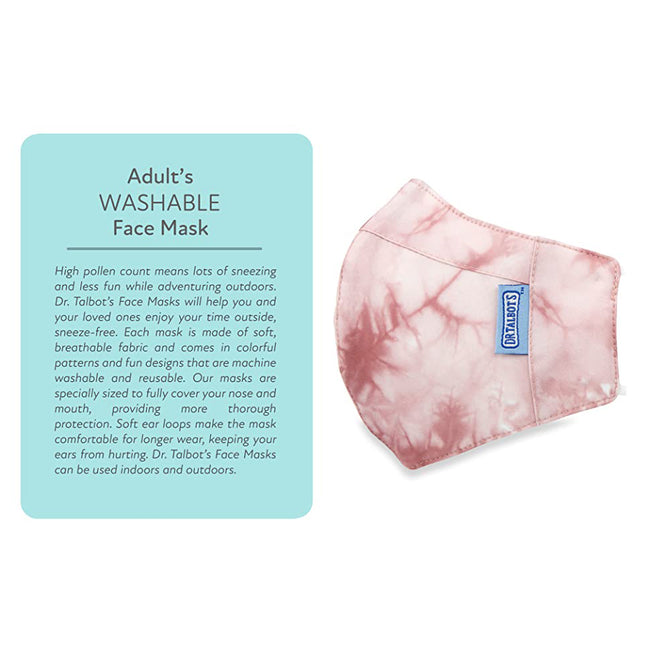 Adult Cup-style Cloth Mask - 1 pack - Dusty Rose Tie-dye - Dr Talbot's US
