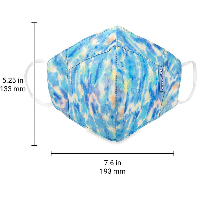 Adult Cup-style Cloth Mask - 1 pack - Blue & Pastel Water Colors - Dr Talbot's US