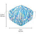 Adult Cup-style Cloth Mask - 1 pack - Blue & Pastel Water Colors - Dr Talbot's US