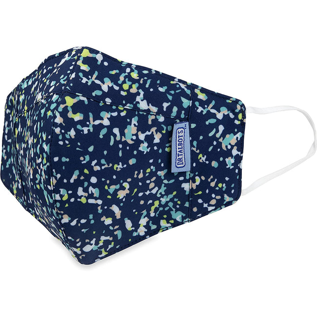 Adult Cup-style Cloth Mask - 1 pack - Colored Spackle on Navy - Dr Talbot's US
