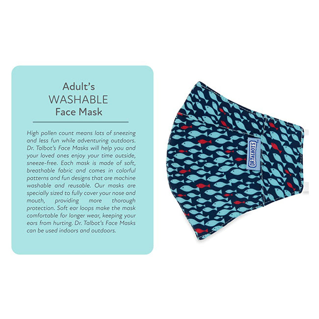 Adult Cup-style Cloth Mask - 1 pack - Fish - Dr Talbot's US