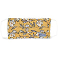 Adult Pleated Cloth Mask - 1 pack - White Flowers on Yellow - Dr Talbot's US