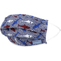Adult Pleated Cloth Mask - 1 pack - Red, White, & Blue Sharks - Dr Talbot's US