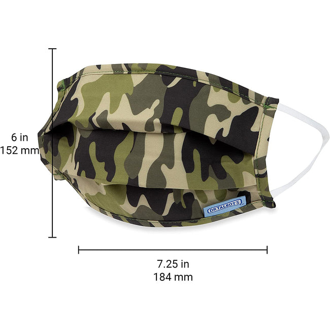 Adult Pleated Cloth Mask - 1 pack - Camo - Dr Talbot's US