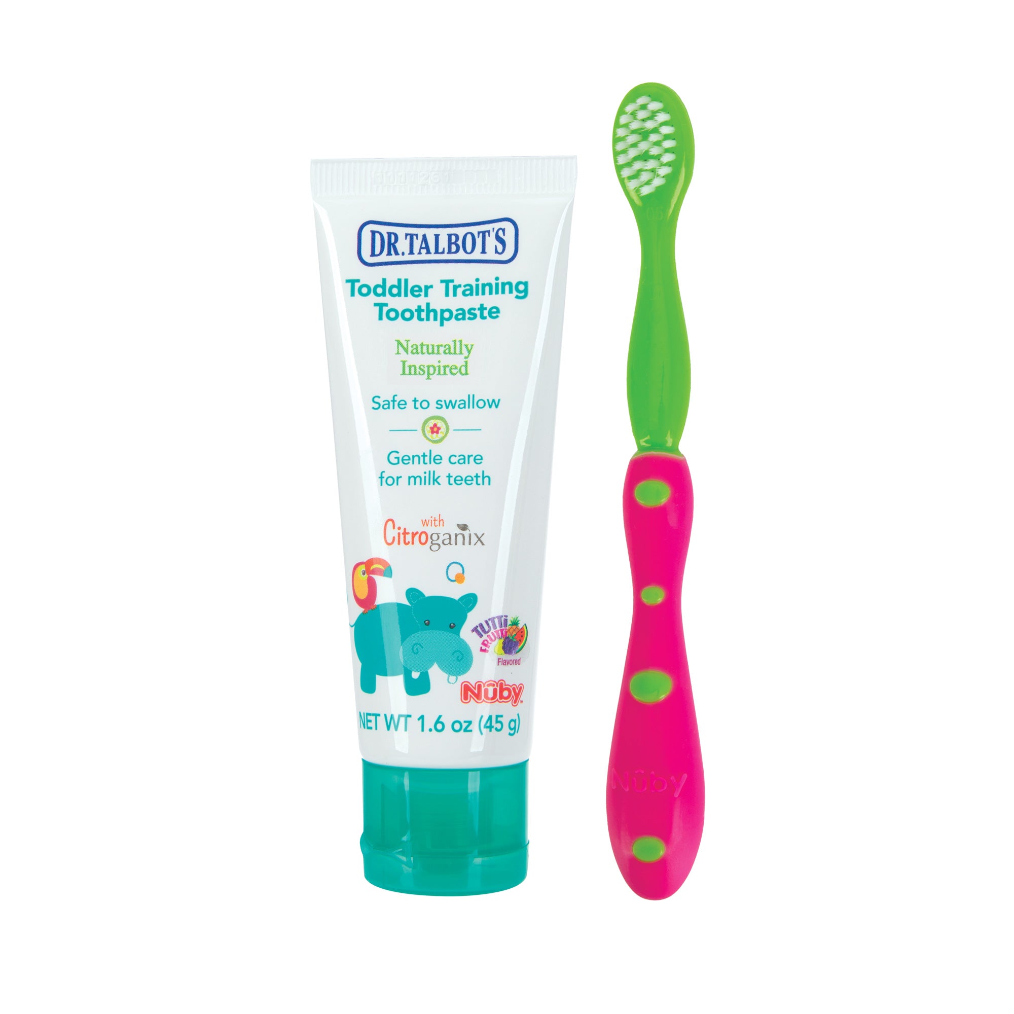 Toddler Toothbrush and Toothpaste Set
