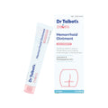 A tube and box of Dr. Talbot’s Mom Pregnancy & Postpartum Hemorrhoid Ointment, featuring lidocaine cream for fast relief. The packaging highlights key ingredients and shows an illustration of buttocks on the front.