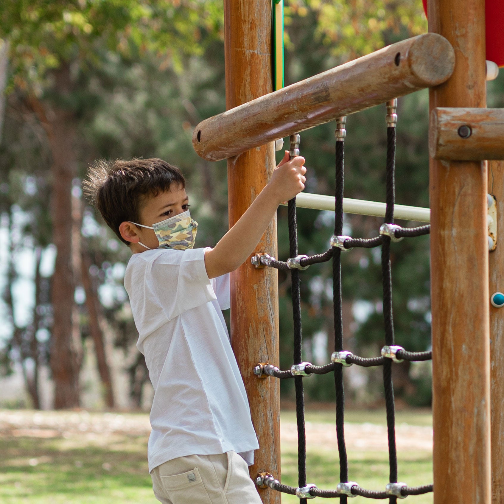 Kid's Face Mask (6 - 12 years) - Camouflage, Skateboards, & Paint Splatter - 10 pack