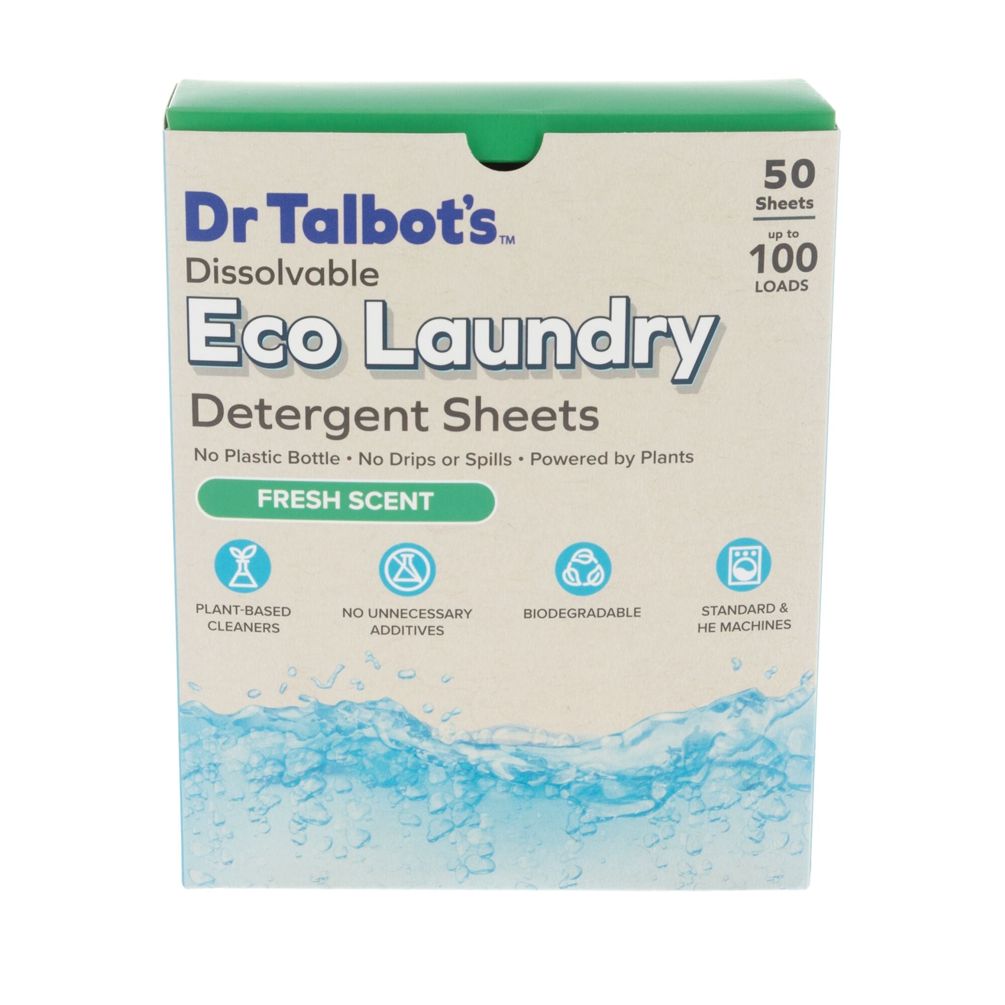 Dissolvable Eco Laundry Detergent Sheets | Fresh Scent (50-Count)