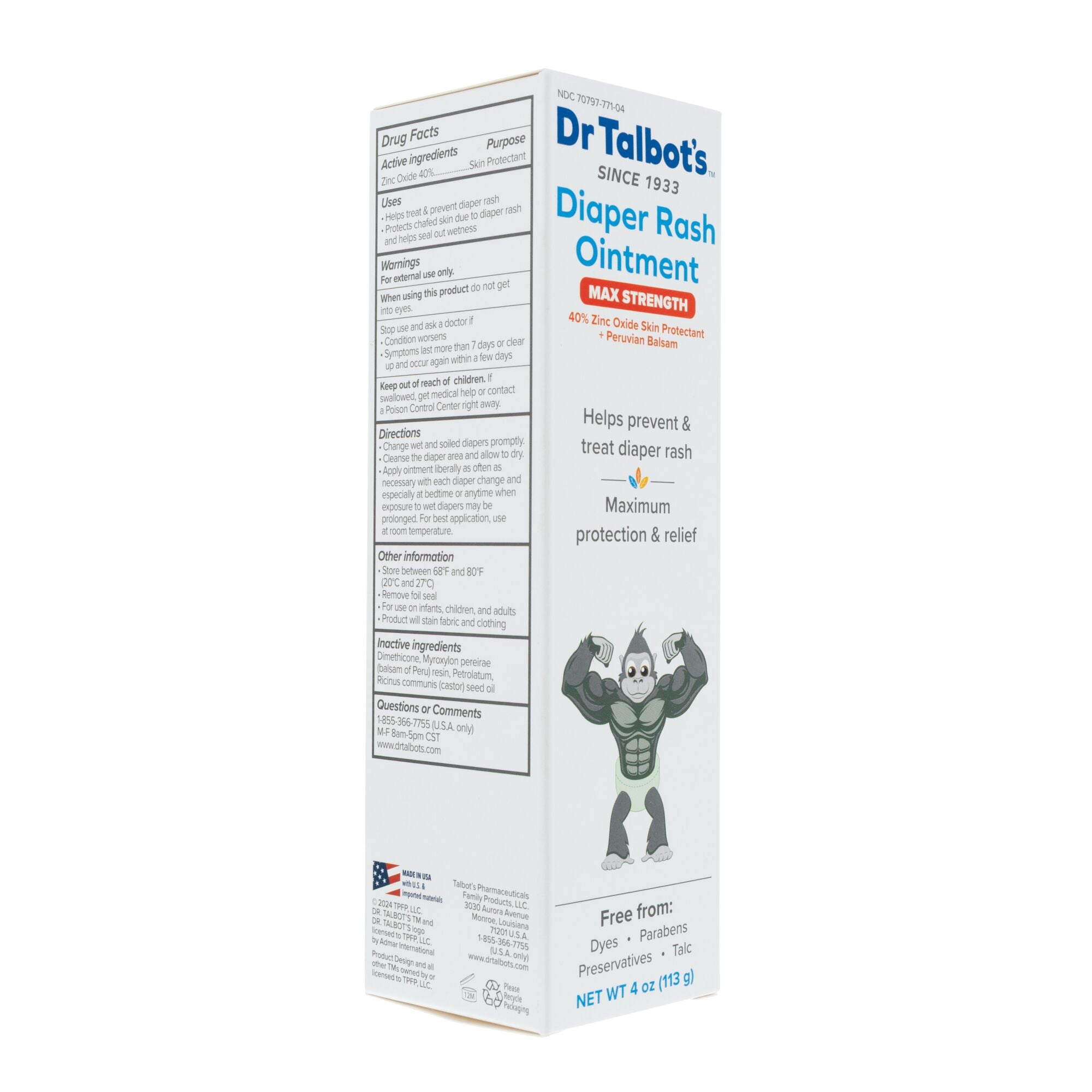 Maximum Strength Diaper Rash Ointment | 4 oz