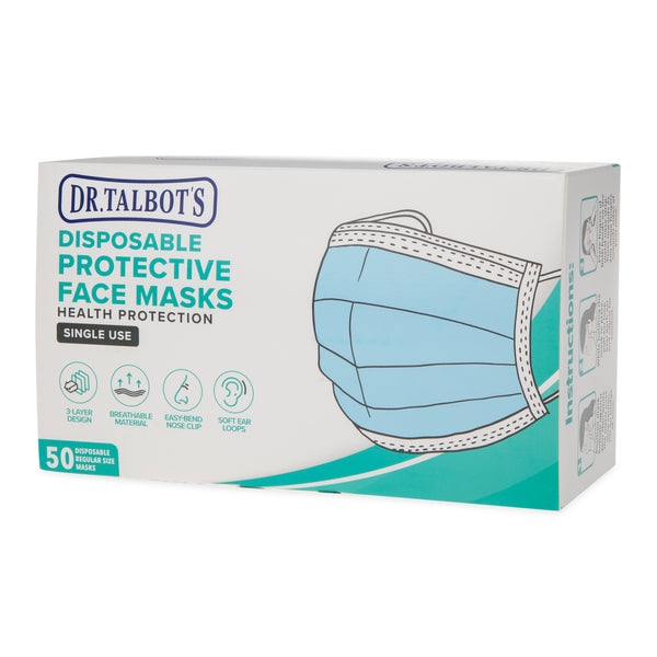 Adult Face Masks (50-Pack) for Complete Protection – Dr Talbot's