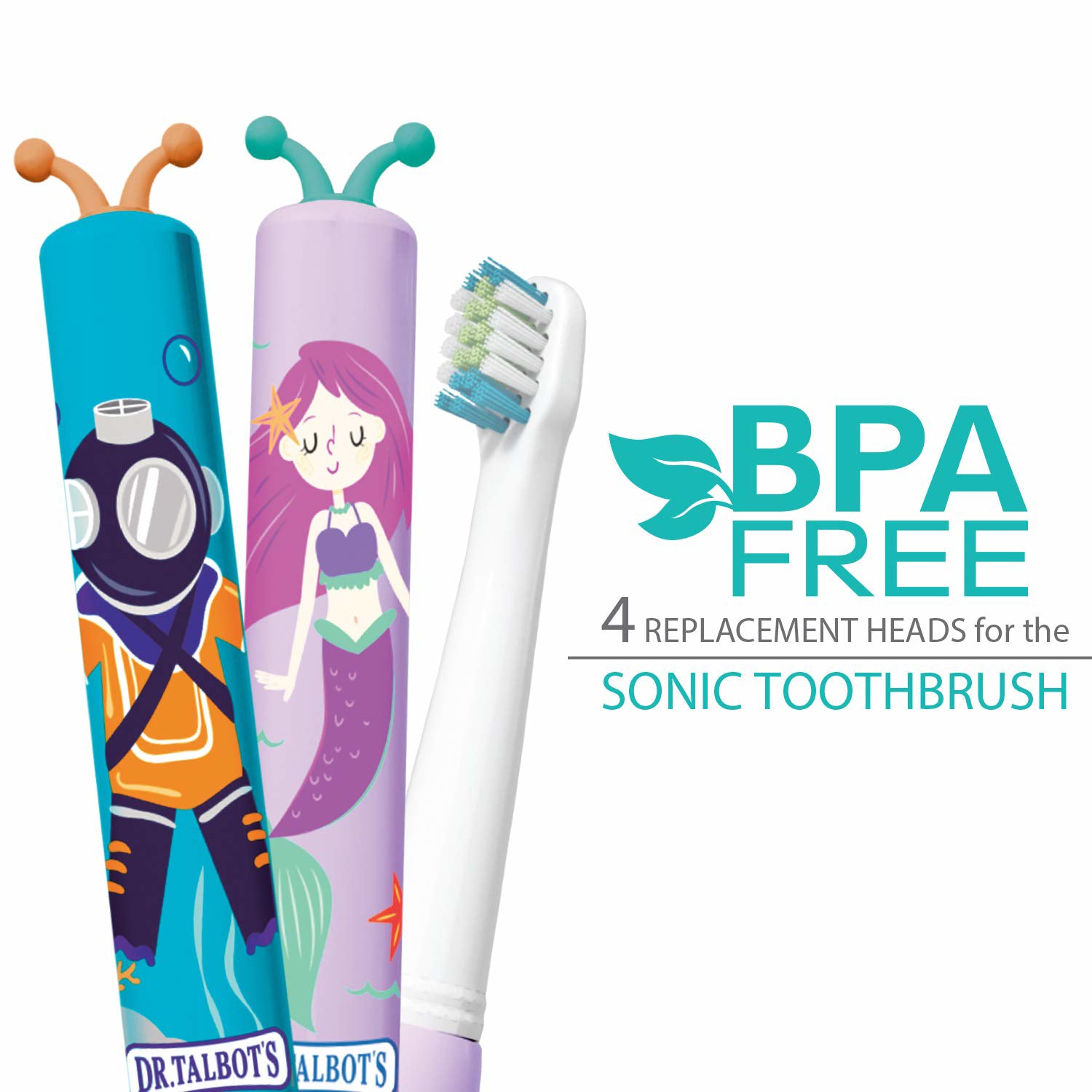 Sonic Toothbrush Replacement Head - 4 pack - Dr Talbot's US