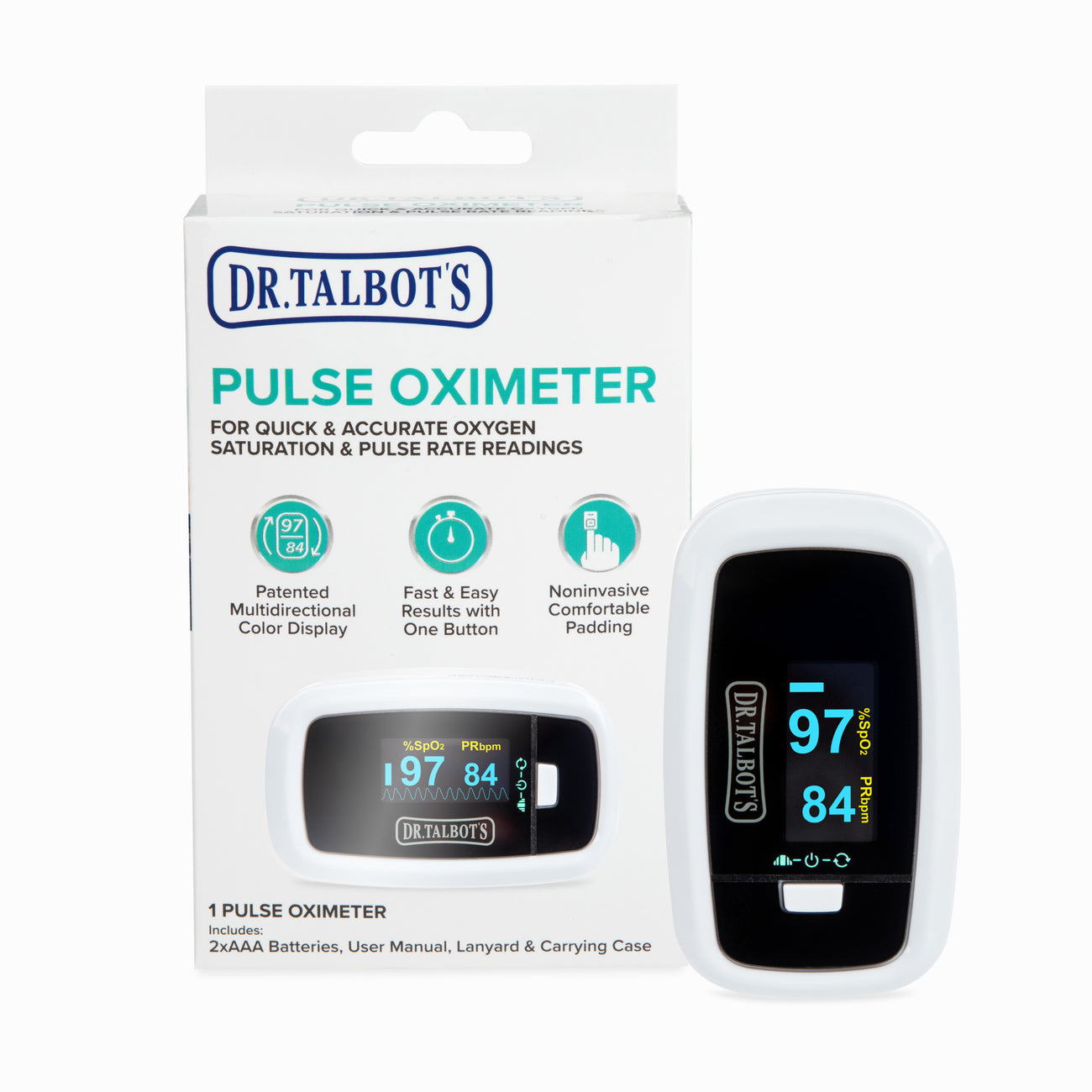 Pulse Oximeter - White - Dr Talbot's US