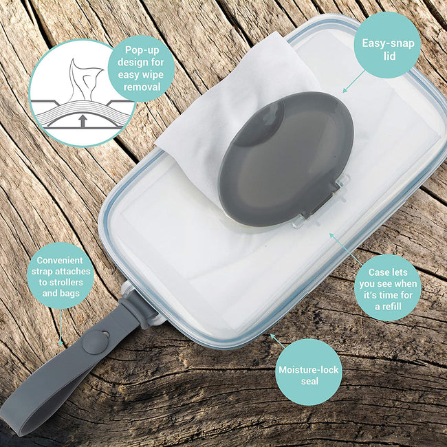 Distributeur De Lingettes Humides Rechargeable - Porte-lingettes Bébé Voyage - Sac Coton Matelassé Avec Nœud - Pour Maison, Voiture, Pique-nique - Blanc