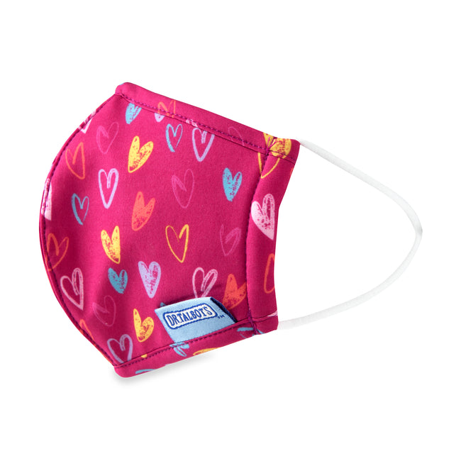 Cloth Face Mask - Ages 2-5 - 1 pack - Chalk Hearts - Dr Talbot's US