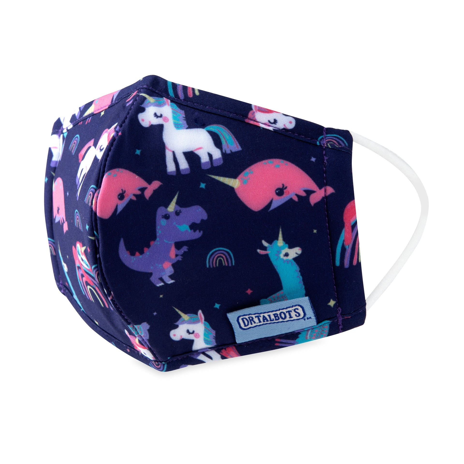 Cloth Face Mask - Ages 2-5 - 1 pack - Unicorns - Dr Talbot's US