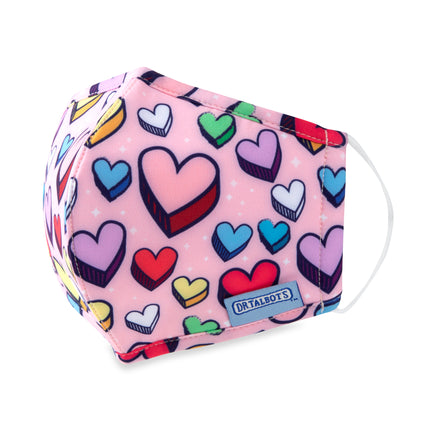 Cloth Face Mask - Ages 6-12 - 1 pack - Hearts - Dr Talbot's US