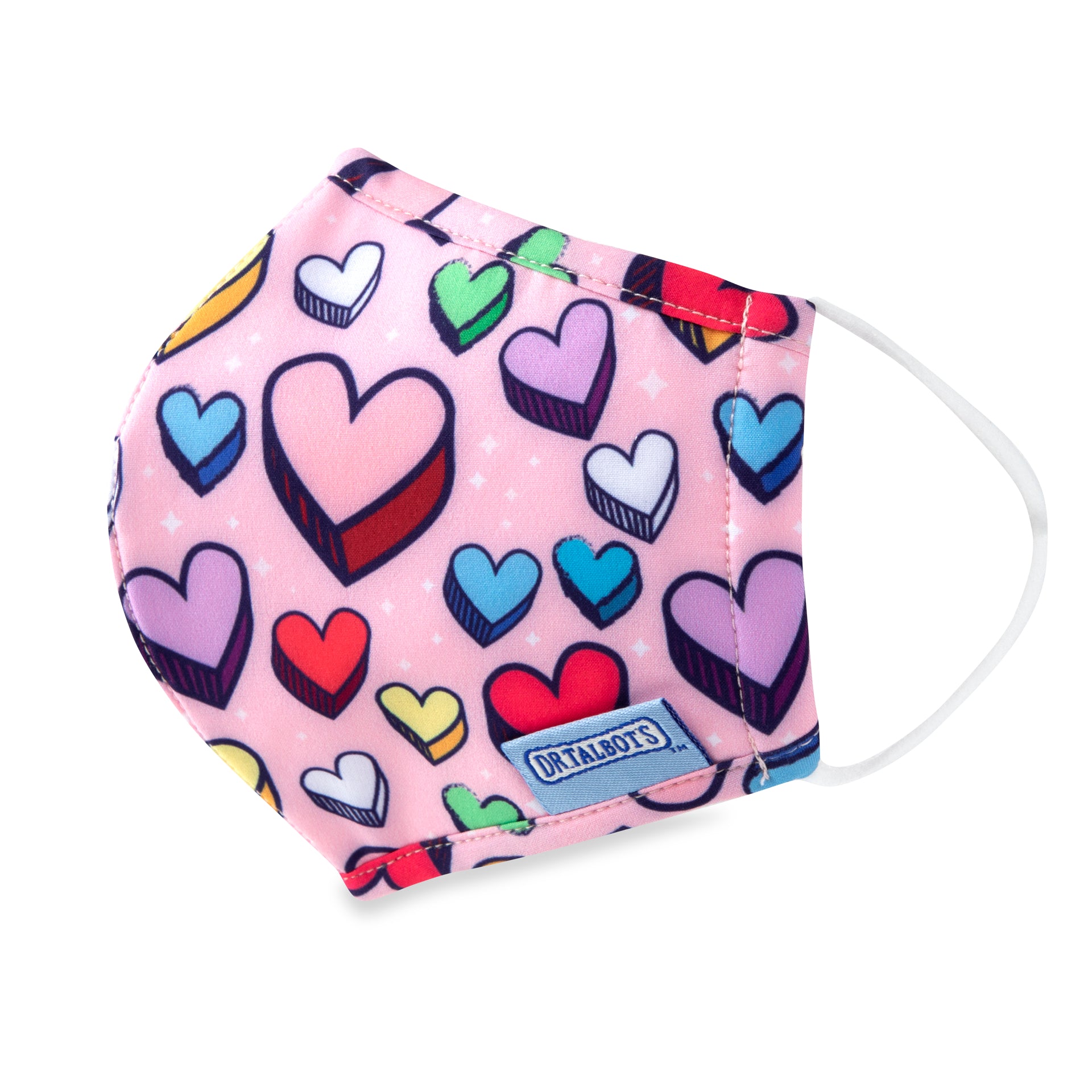 Cloth Face Mask - Ages 6-12 - 1 pack - Hearts - Dr Talbot's US