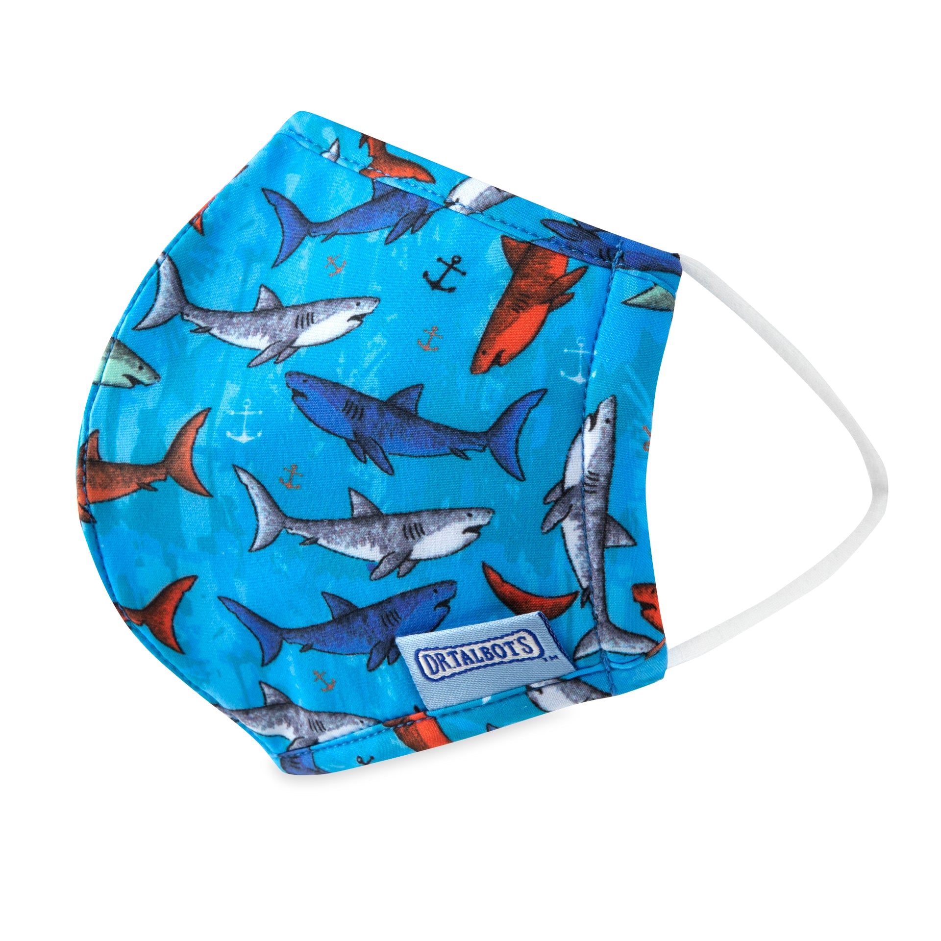 Cloth Face Mask - Ages 6-12 - 1 pack - Sharks - Dr Talbot's US
