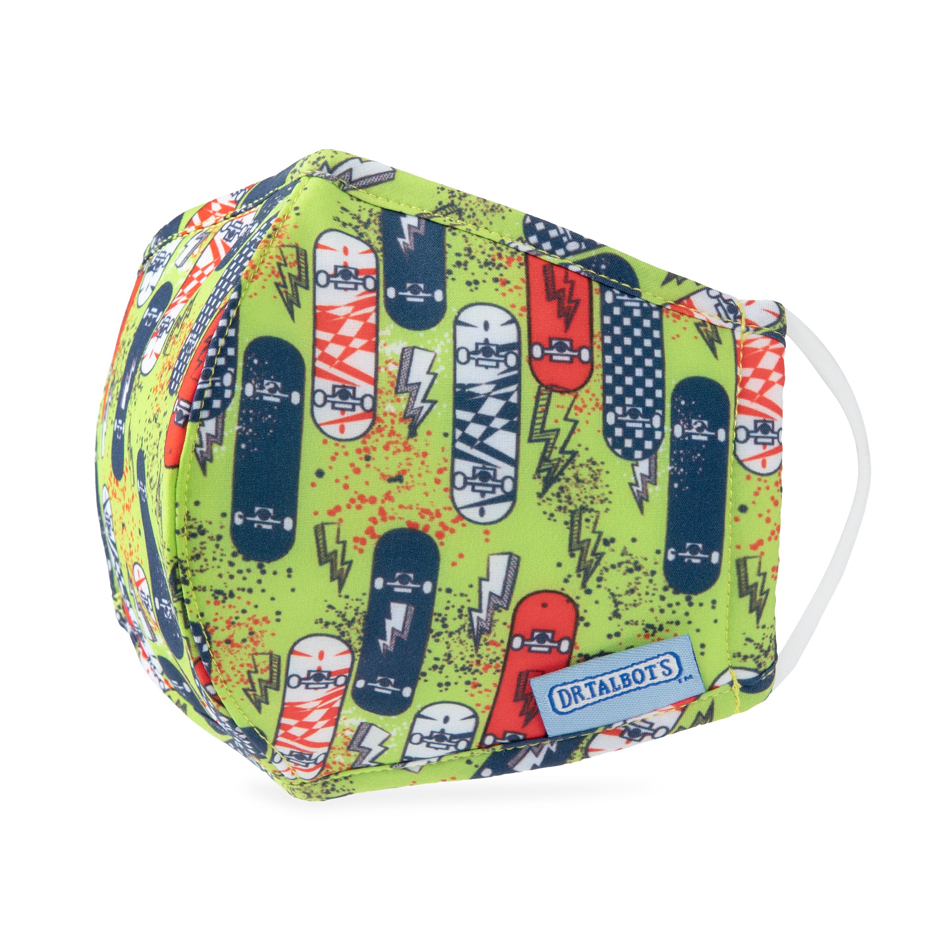 Cloth Face Mask - Ages 6-12 - 1 pack - Skateboards - Dr Talbot's US