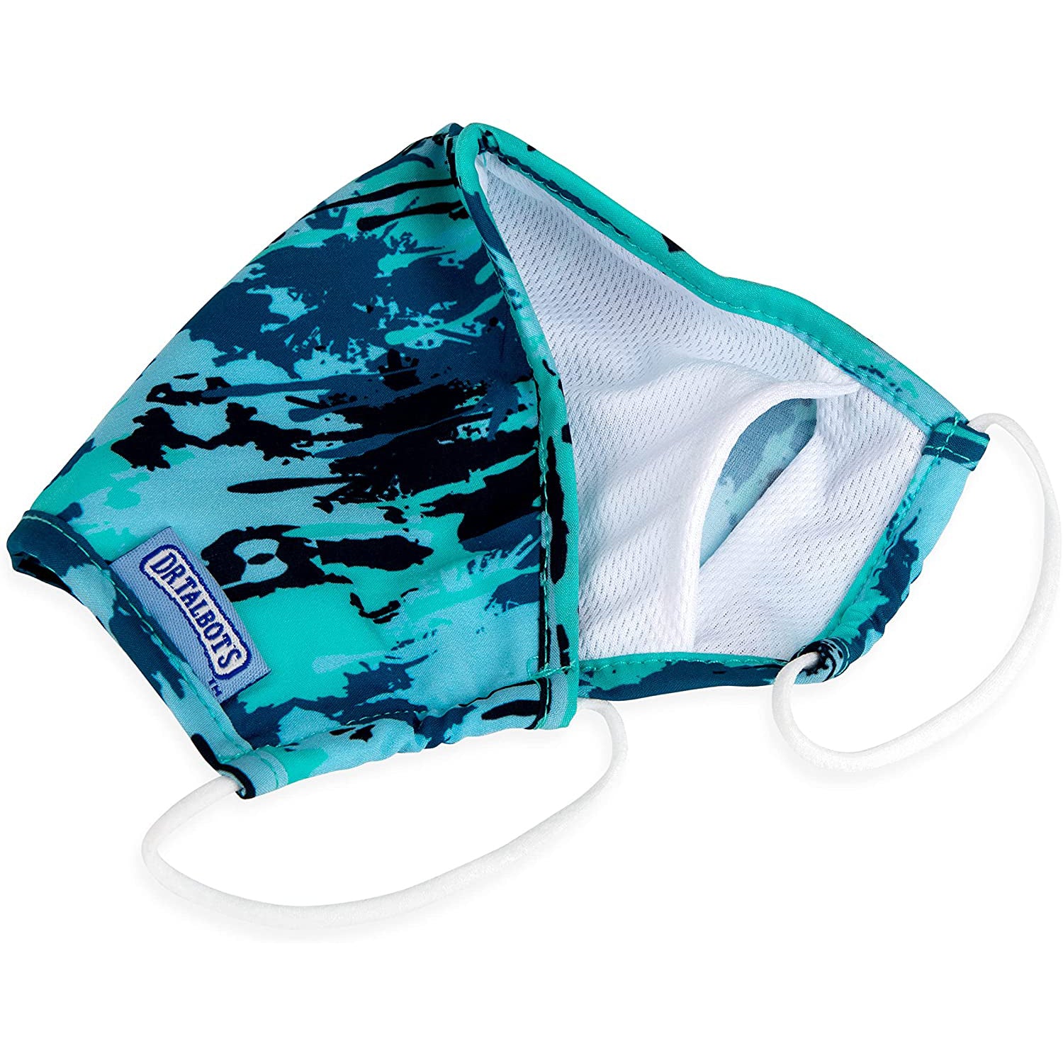 Adult Flat-fold Cloth Mask with Filter Pocket - 1 pack - Blue Paint - Dr Talbot's US