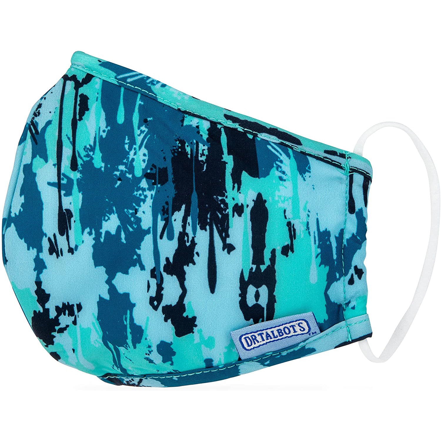 Adult Flat-fold Cloth Mask with Filter Pocket - 1 pack - Blue Paint - Dr Talbot's US