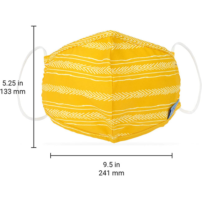 Adult Flat-fold Cloth Mask with Filter Pocket - 1 pack - Yellow Arrows - Dr Talbot's US