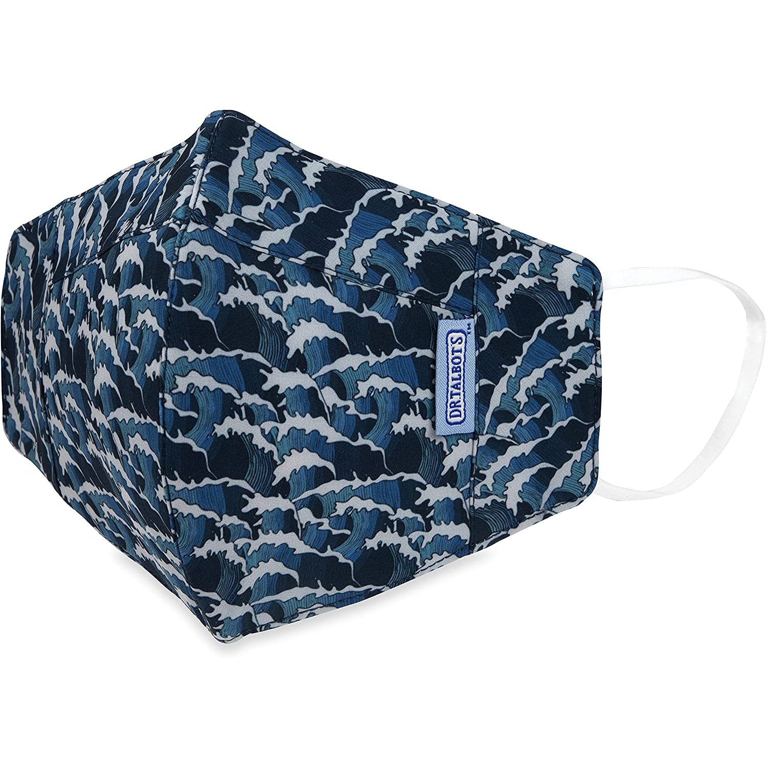 Adult Cup-style Cloth Mask - 1 pack - Waves - Dr Talbot's US