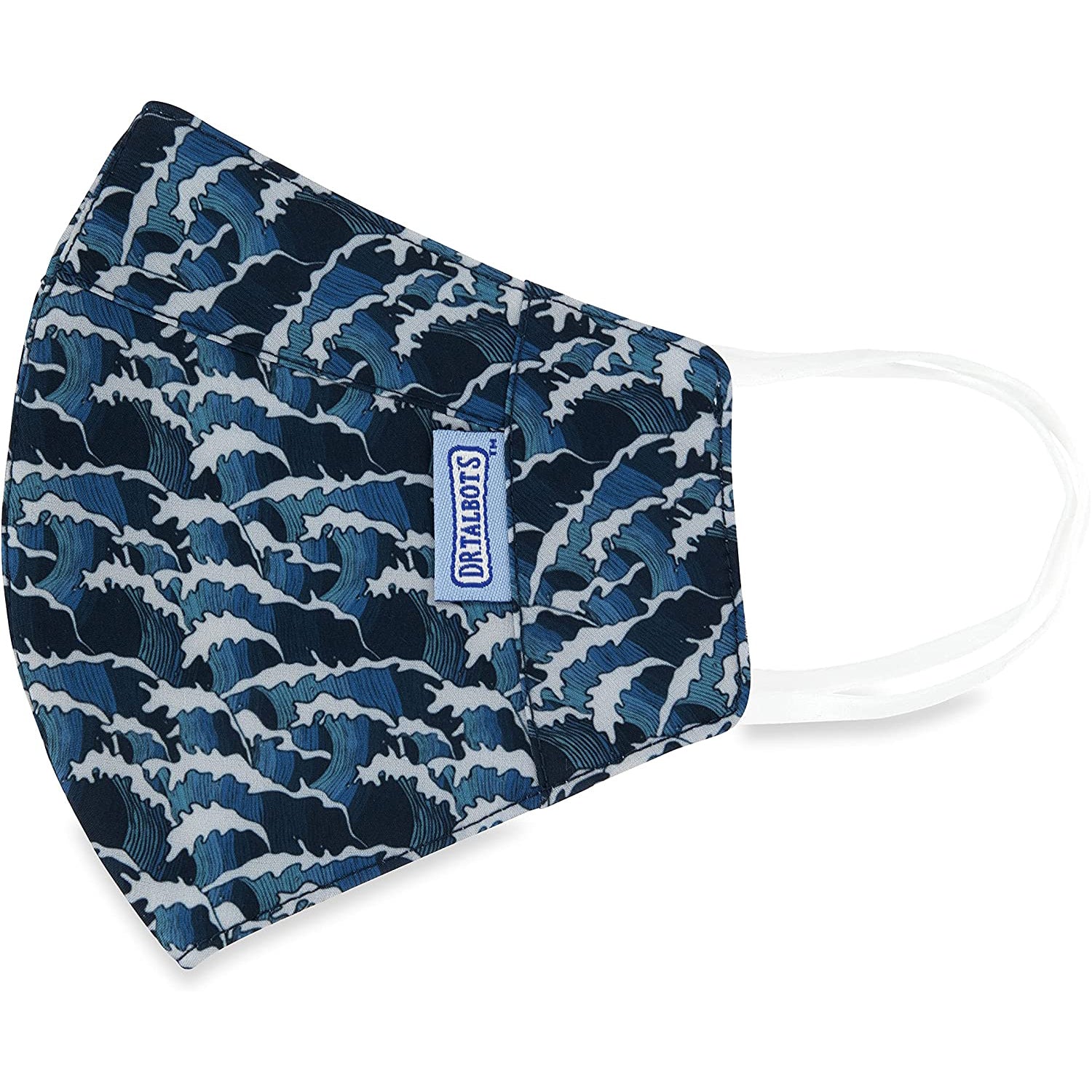 Adult Cup-style Cloth Mask - 1 pack - Waves - Dr Talbot's US