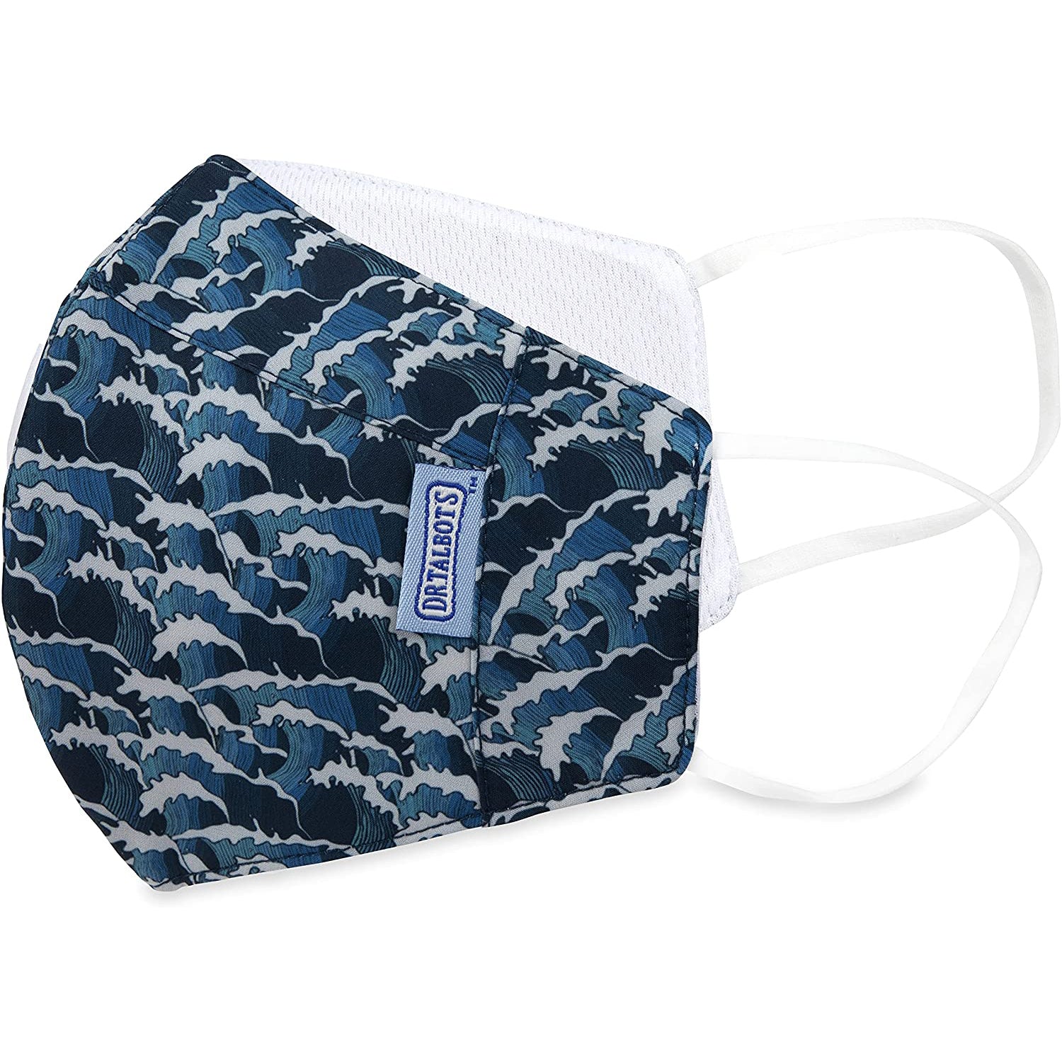 Adult Cup-style Cloth Mask - 1 pack - Waves - Dr Talbot's US