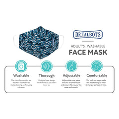Adult Cup-style Cloth Mask - 1 pack - Waves - Dr Talbot's US