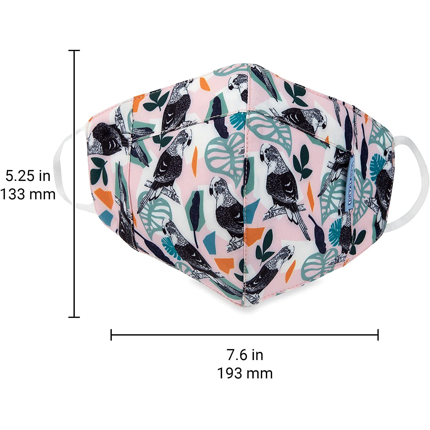 Adult Cup-style Cloth Mask - 1 pack - Parrots - Dr Talbot's US