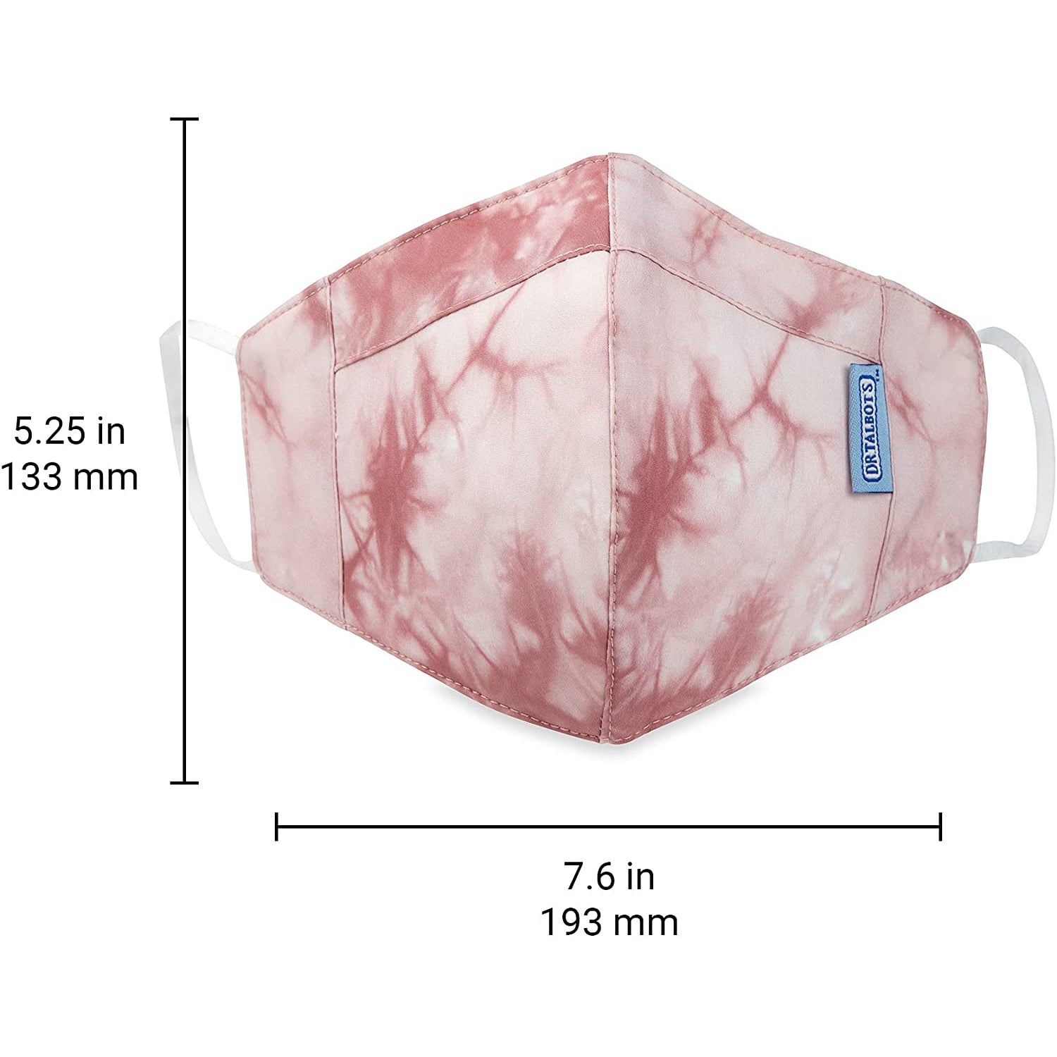 Adult Cup-style Cloth Mask - 1 pack - Dusty Rose Tie-dye - Dr Talbot's US