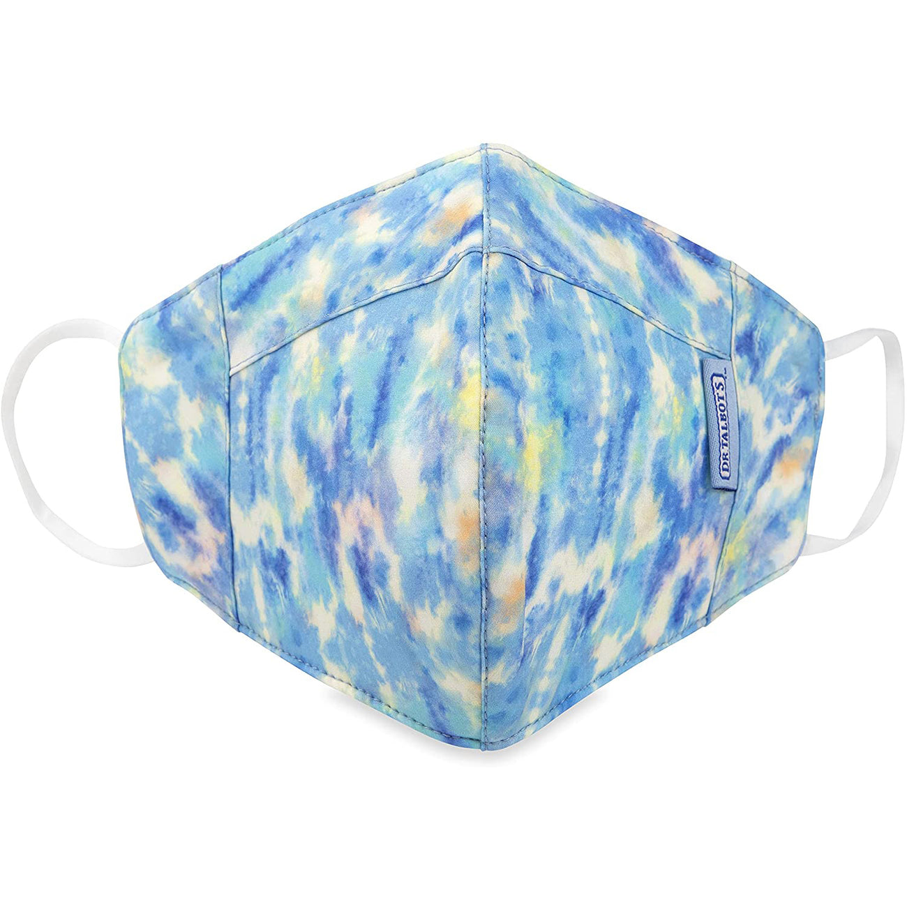 Adult Cup-style Cloth Mask - 1 pack - Blue & Pastel Water Colors - Dr Talbot's US