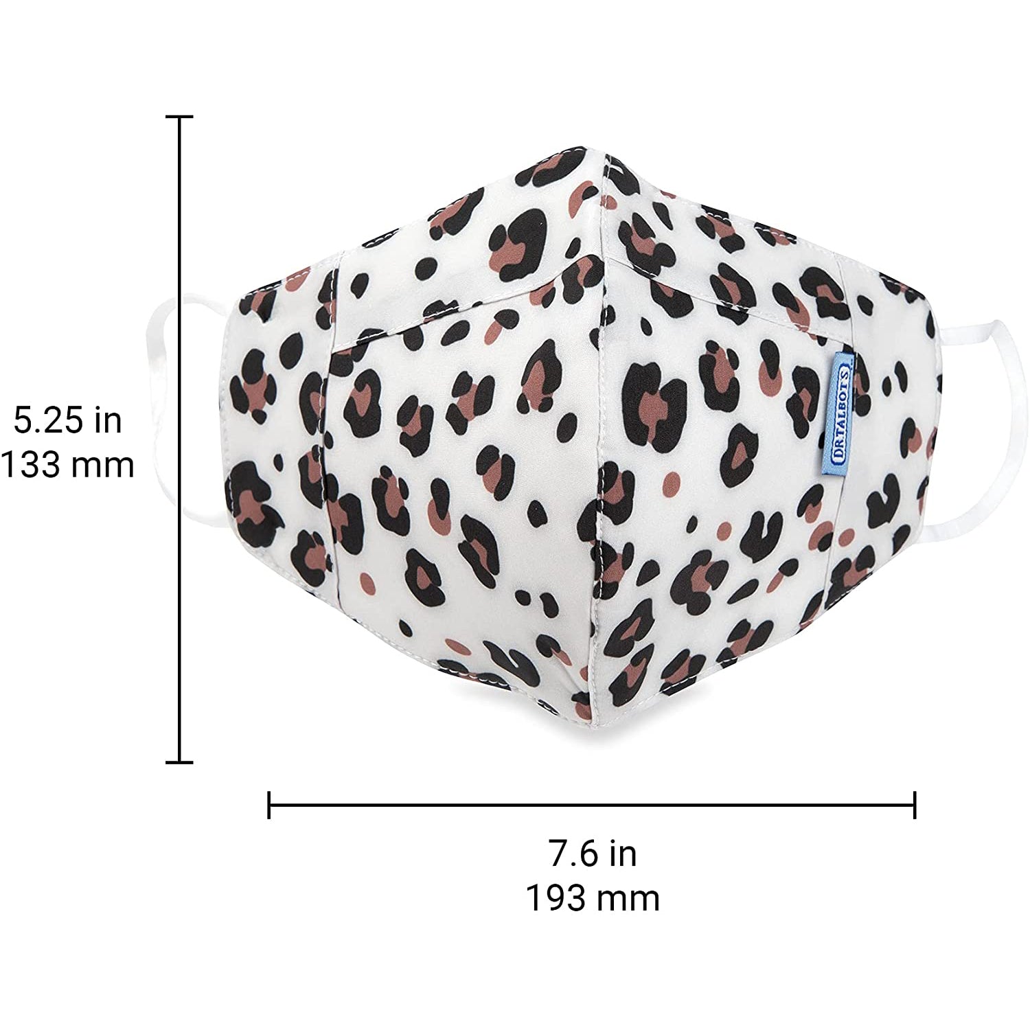 Adult Cup-style Cloth Mask - 1 pack - Leopard Print - Dr Talbot's US