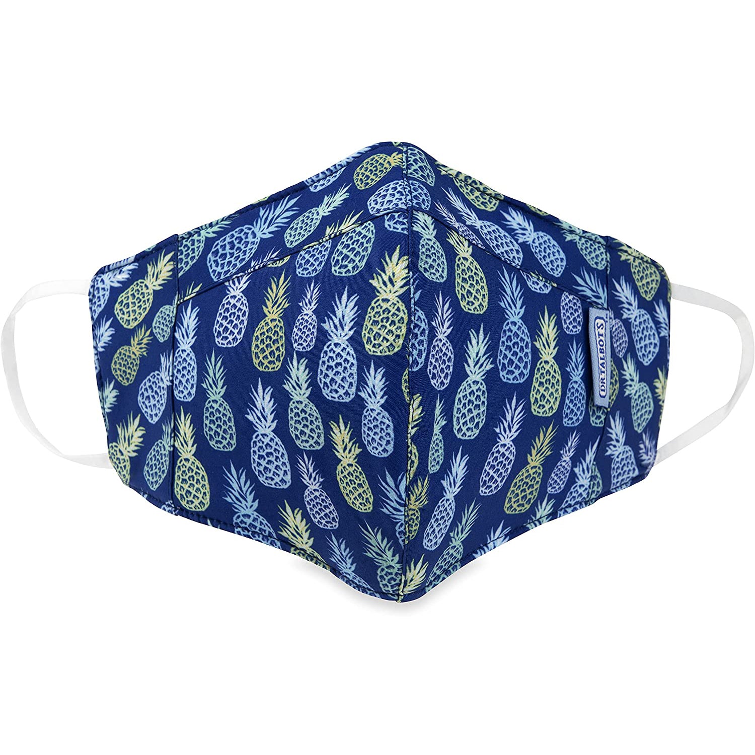 Adult Cup-style Cloth Mask - 1 pack - Pineapples - Dr Talbot's US