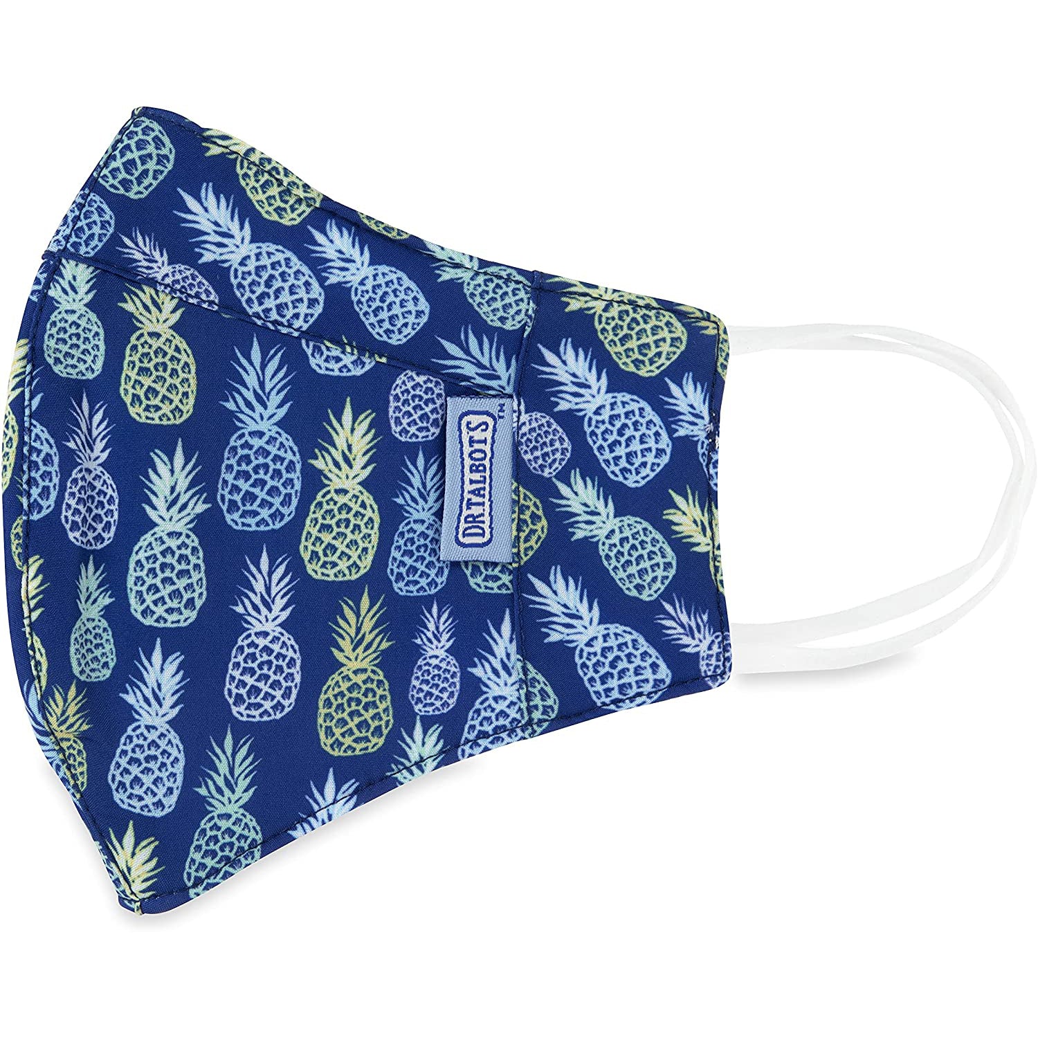 Adult Cup-style Cloth Mask - 1 pack - Pineapples - Dr Talbot's US