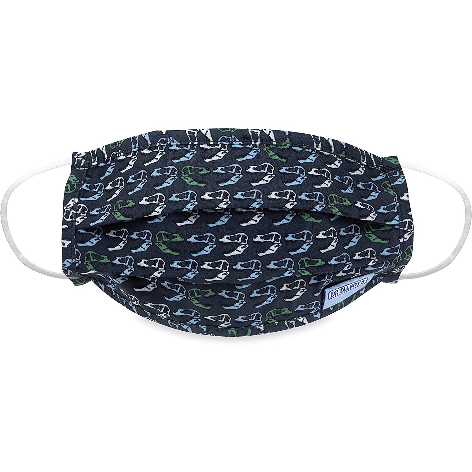 Adult Pleated Cloth Mask - 1 pack - Dinosaur Skulls - Dr Talbot's US