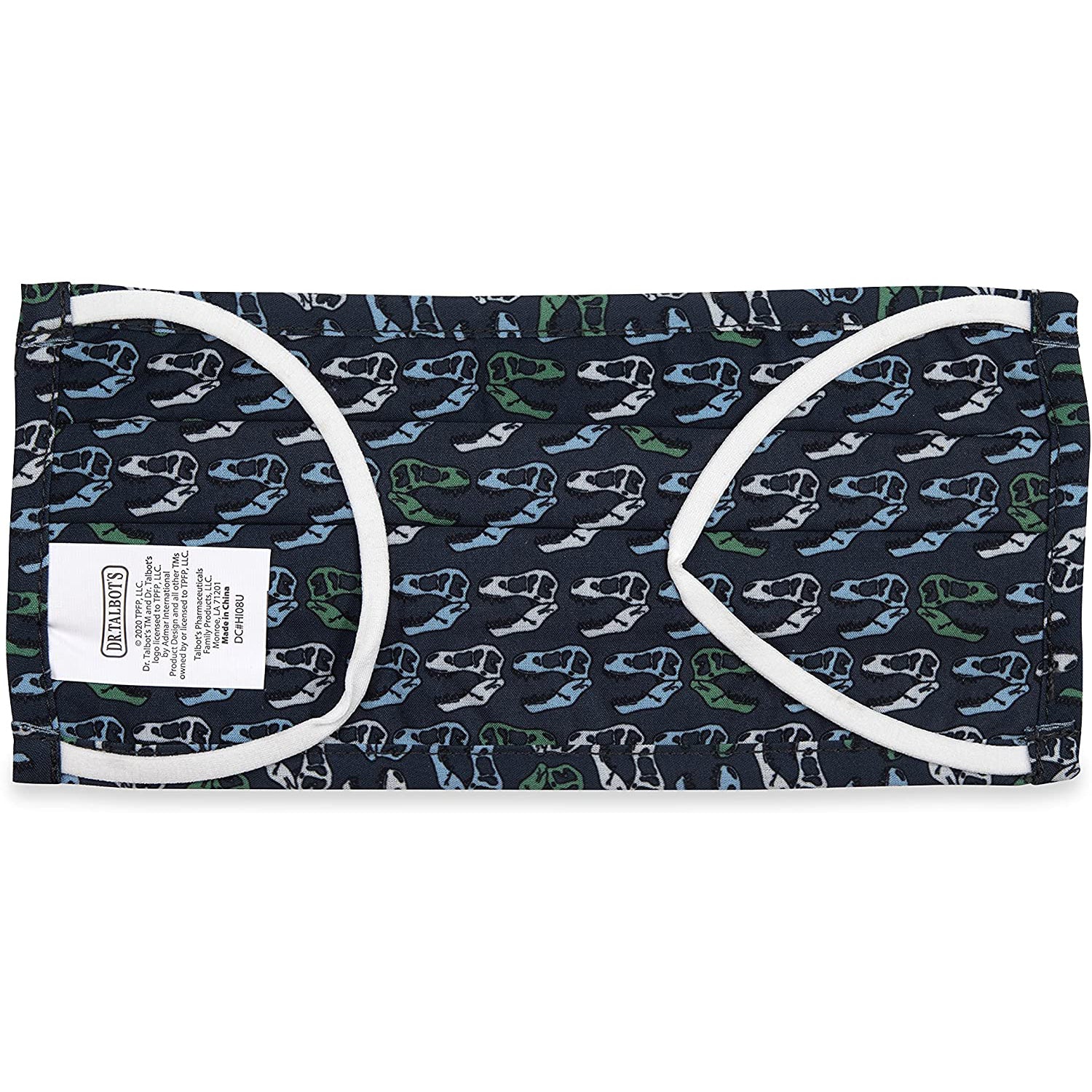 Adult Pleated Cloth Mask - 1 pack - Dinosaur Skulls - Dr Talbot's US