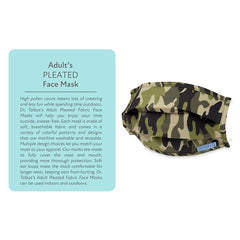 Adult Pleated Cloth Mask - 1 pack - Camo - Dr Talbot's US