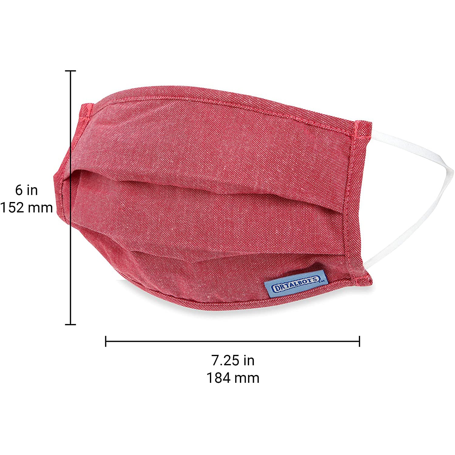 Adult Pleated Cloth Mask - 1 pack - Red - Dr Talbot's US